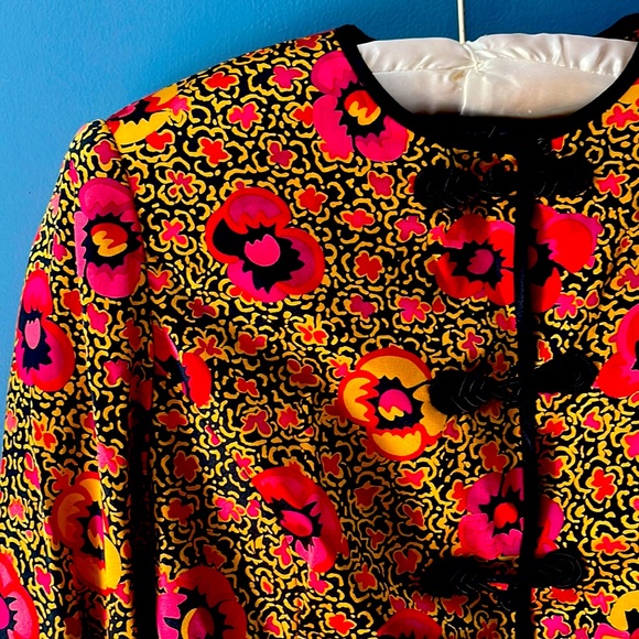 Carlisle Jackets & Coats Vintage Carlisle Silk Jacket With Frogs